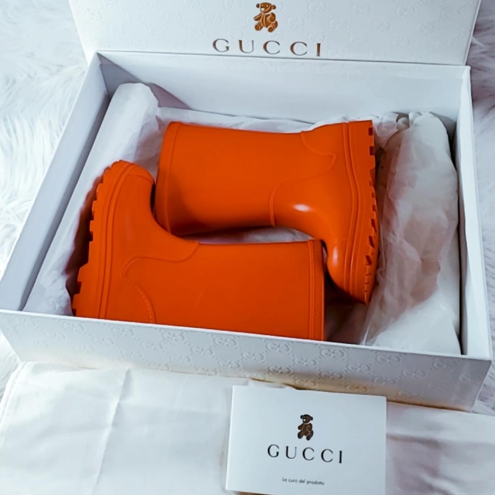 Gucci Rain boots toddler girl size 7 (23)